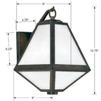 Crystorama GLA-9701-OP-BC Black Charcoal Brian Patrick Flynn For Crystorama Glacier 1 Light Black Charcoal Outdoor Wall Mount Image 2