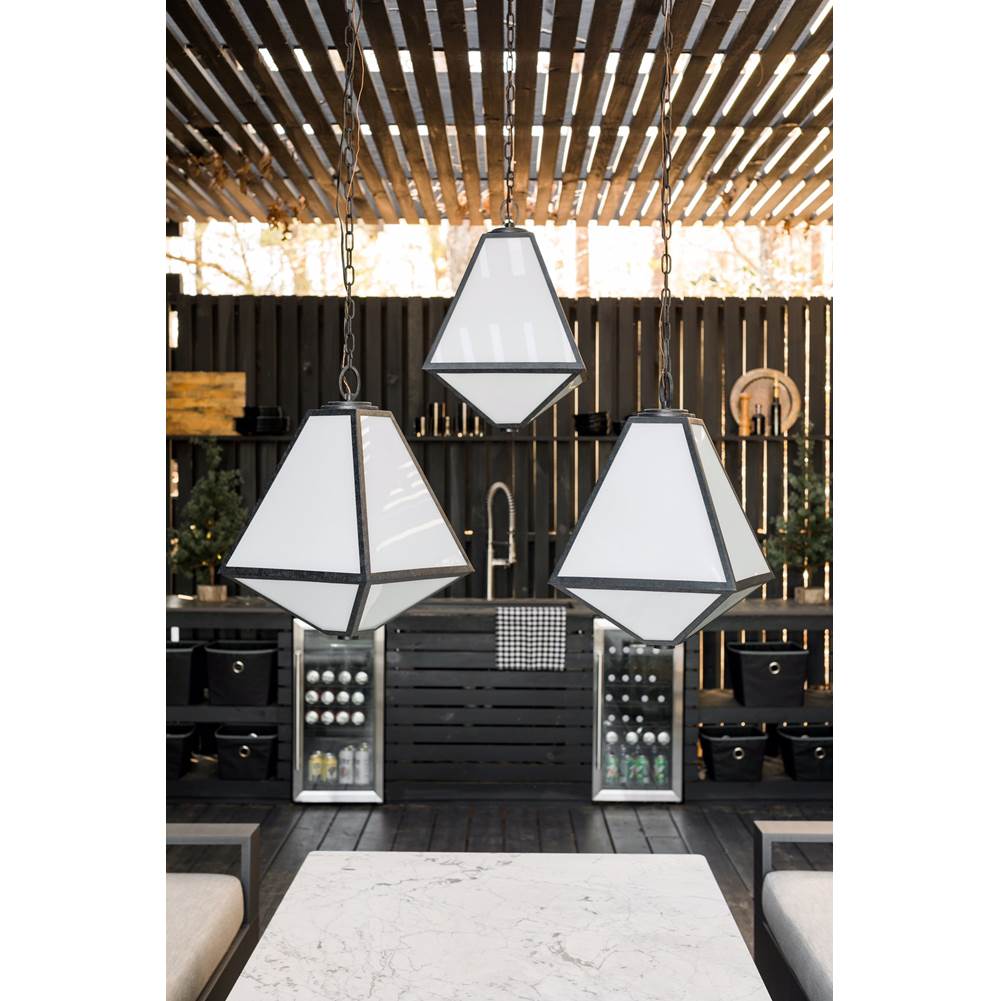 Crystorama GLA-9705-OP-BC Black Charcoal Brian Patrick Flynn For Crystorama Glacier 3 Light Black Charcoal Outdoor Chandelier Image 3