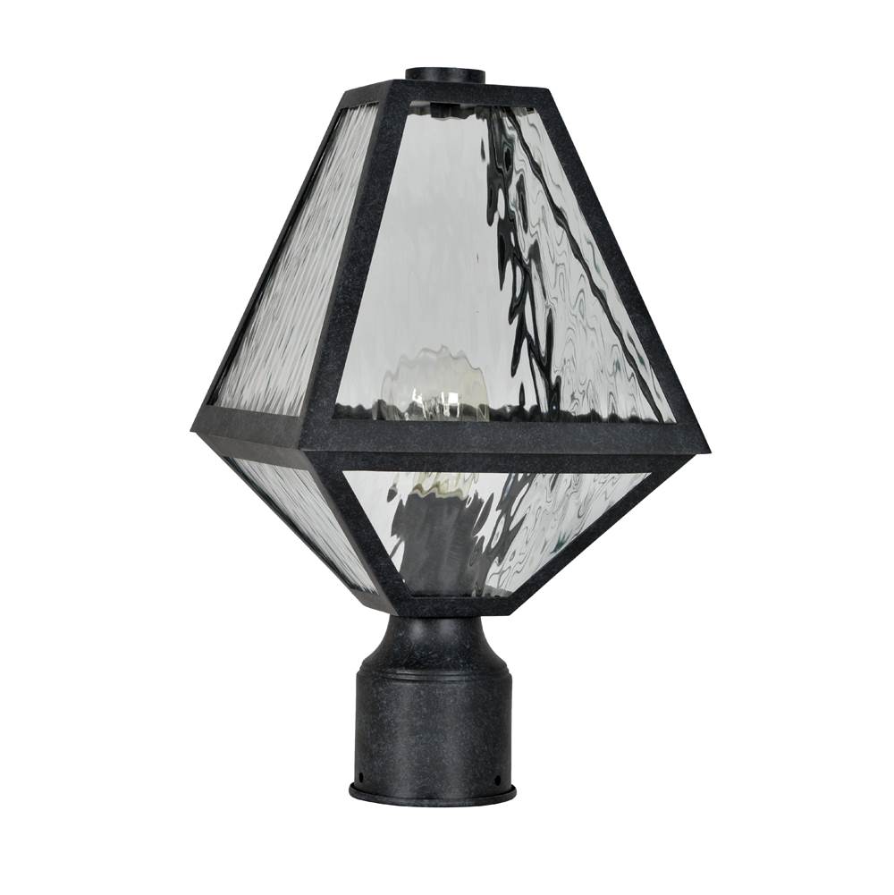 Crystorama Glacier Brian Patrick Flynn For Crystorama Glacier 1 Light Black Charcoal Small Outdoor Lantern Post
