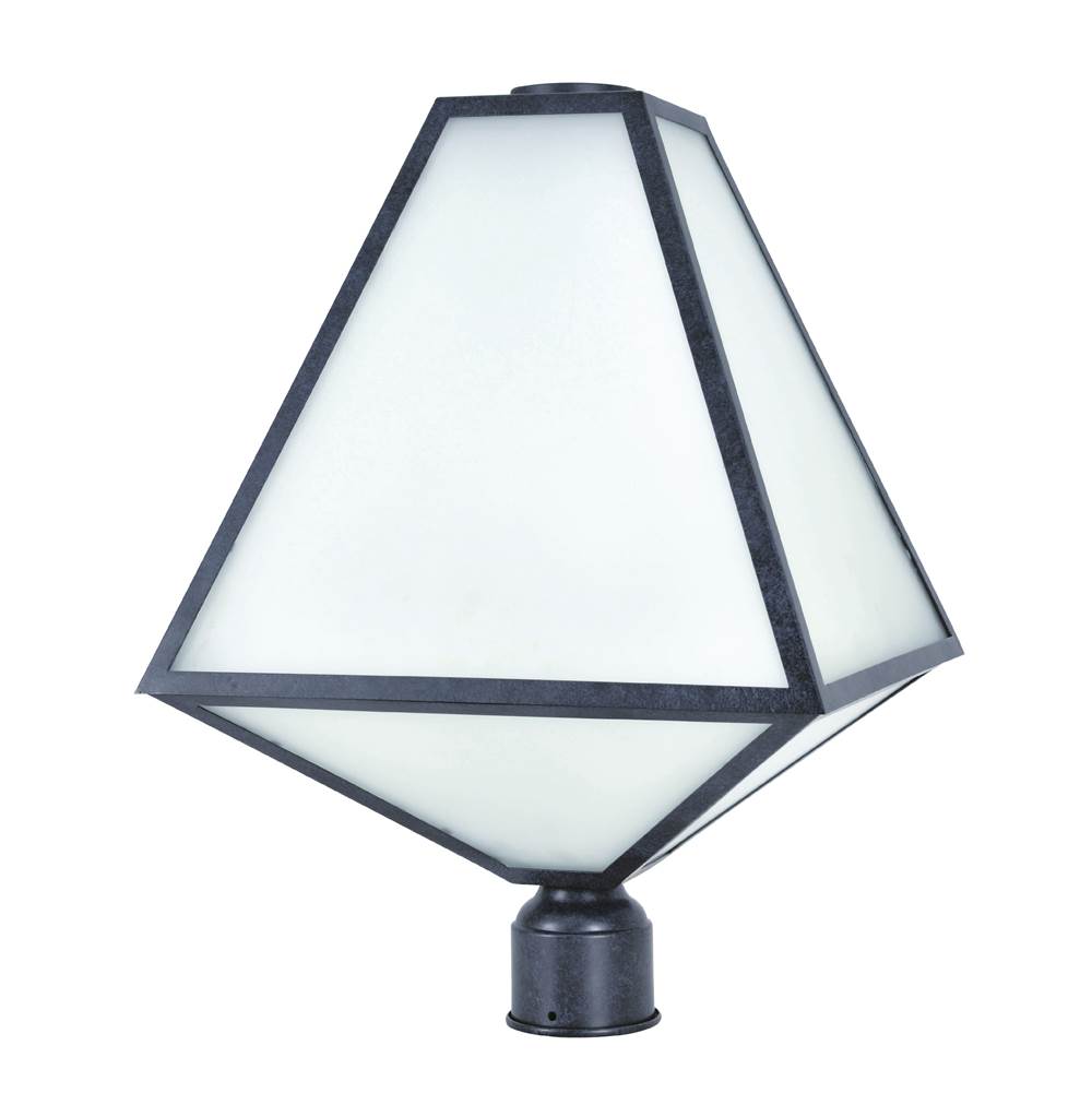 Crystorama GLA-9709-OP-BC Black Charcoal Brian Patrick Flynn For Crystorama Glacier 3 Light Black Charcoal Outdoor Lantern Post Image 1