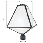 Crystorama Glacier Brian Patrick Flynn For Crystorama Glacier 3 Light Black Charcoal Outdoor Lantern Post