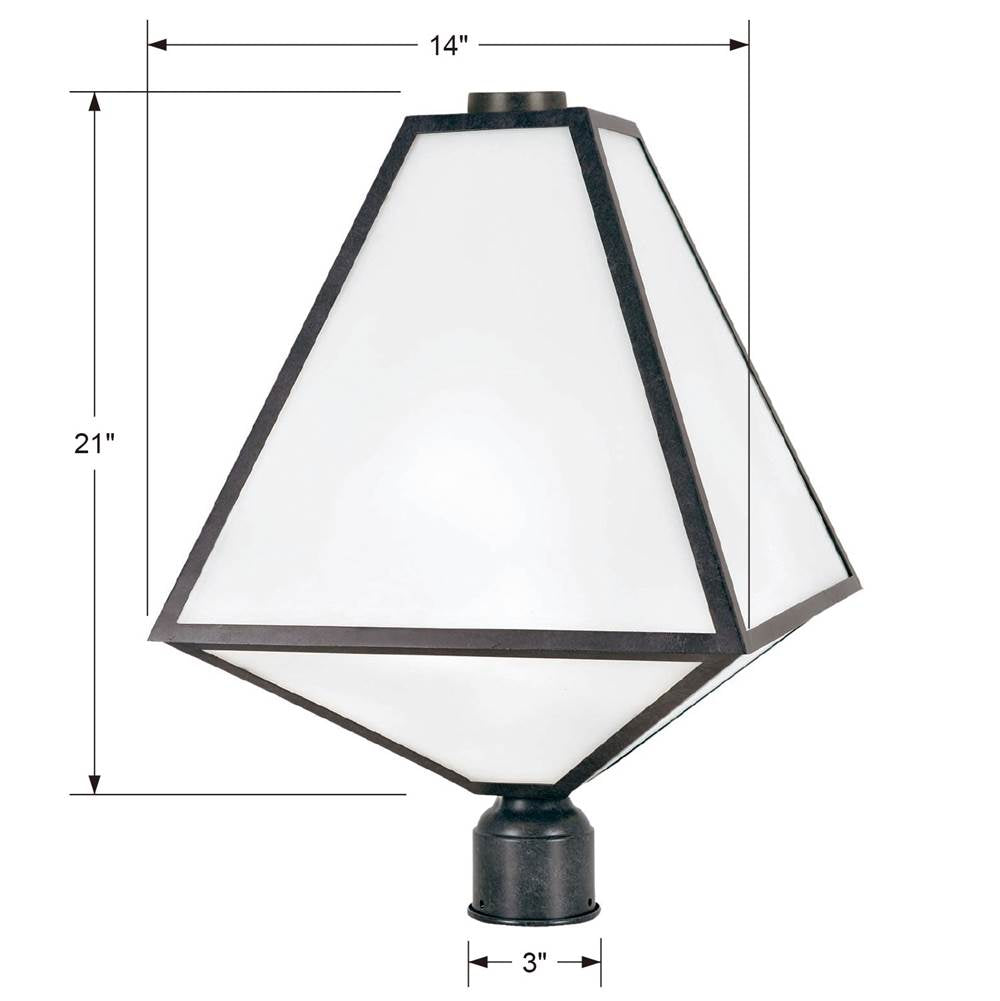 Crystorama Glacier Brian Patrick Flynn For Crystorama Glacier 3 Light Black Charcoal Outdoor Lantern Post