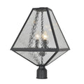 Crystorama GLA-9709-WT-BC Black Charcoal Brian Patrick Flynn For Crystorama Glacier 3 Light Black Charcoal Large Outdoor Lantern Post Image 1
