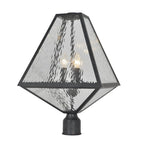 Crystorama GLA-9709-WT-BC Black Charcoal Brian Patrick Flynn For Crystorama Glacier 3 Light Black Charcoal Large Outdoor Lantern Post Image 1