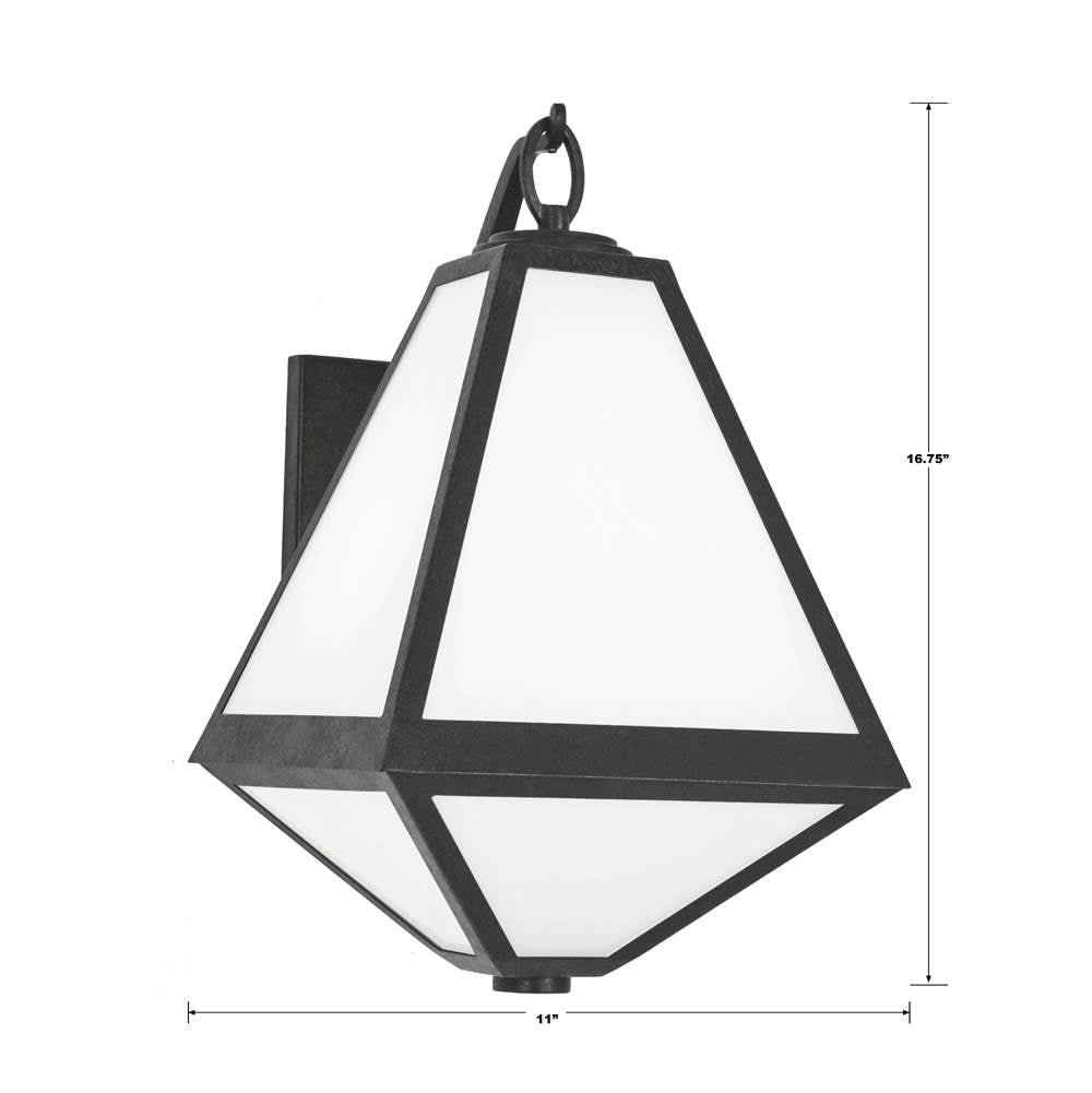 Crystorama Glacier Brian Patrick Flynn For Crystorama Glacier 2 Light Black Charcoal Outdoor Wall Mount