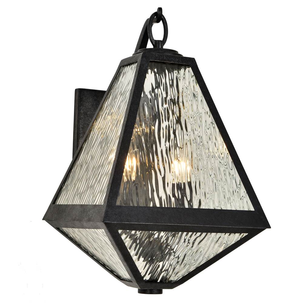 Crystorama GLA-9722-WT-BC Black Charcoal Brian Patrick Flynn For Crystorama Glacier 2 Light Black Charcoal Outdoor Wall Mount Image 1