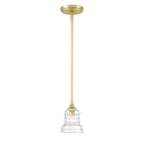 Crystorama GRG-1040-AG Aged Brass Gregory 1 Light Aged Brass Mini Pendant Image 6