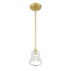 Crystorama GRG-1040-AG Aged Brass Gregory 1 Light Aged Brass Mini Pendant Image 5