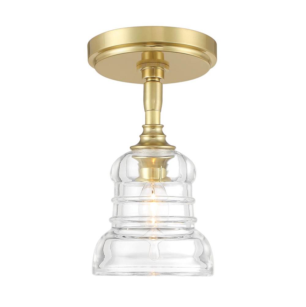Crystorama GRG-1040-AG_CEILING Aged Brass Gregory 1 Light Aged Brass Semi Flush Mount Image 6