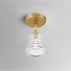 Crystorama GRG-1040-AG_CEILING Aged Brass Gregory 1 Light Aged Brass Semi Flush Mount Image 2