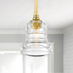 Crystorama GRG-1040-AG Aged Brass Gregory 1 Light Aged Brass Mini Pendant Image 2