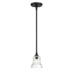 Crystorama GRG-1040-MK Matte Black Gregory 1 Light Matte Black Mini Pendant Image 6