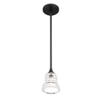 Crystorama GRG-1040-MK Matte Black Gregory 1 Light Matte Black Mini Pendant Image 5