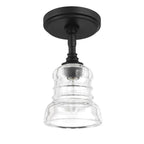 Crystorama Gregory 1 Light Aged Brass Semi Flush Mount