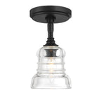 Crystorama GRG-1040-MK_CEILING Matte Black Gregory 1 Light Matte Black Semi Flush Mount Image 6