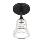 Crystorama GRG-1040-MK_CEILING Matte Black Gregory 1 Light Matte Black Semi Flush Mount Image 5