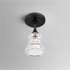 Crystorama GRG-1040-MK_CEILING Matte Black Gregory 1 Light Matte Black Semi Flush Mount Image 2