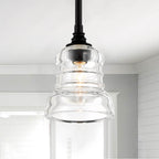 Crystorama GRG-1040-MK Matte Black Gregory 1 Light Matte Black Mini Pendant Image 2
