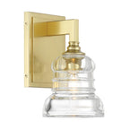 Crystorama GRG-1041-AG Aged Brass Gregory 1 Light Aged Brass Sconce Image 1