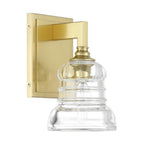 Crystorama Gregory 1 Light Aged Brass Sconce