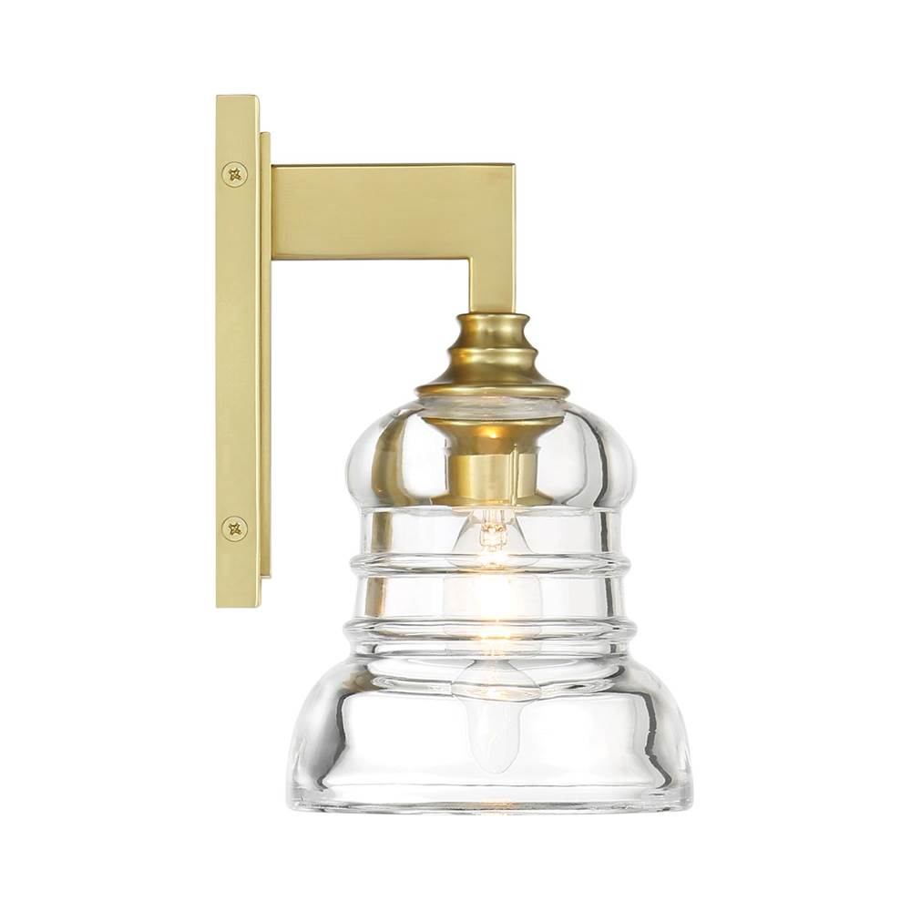 Crystorama GRG-1041-AG Aged Brass Gregory 1 Light Aged Brass Sconce Image 5