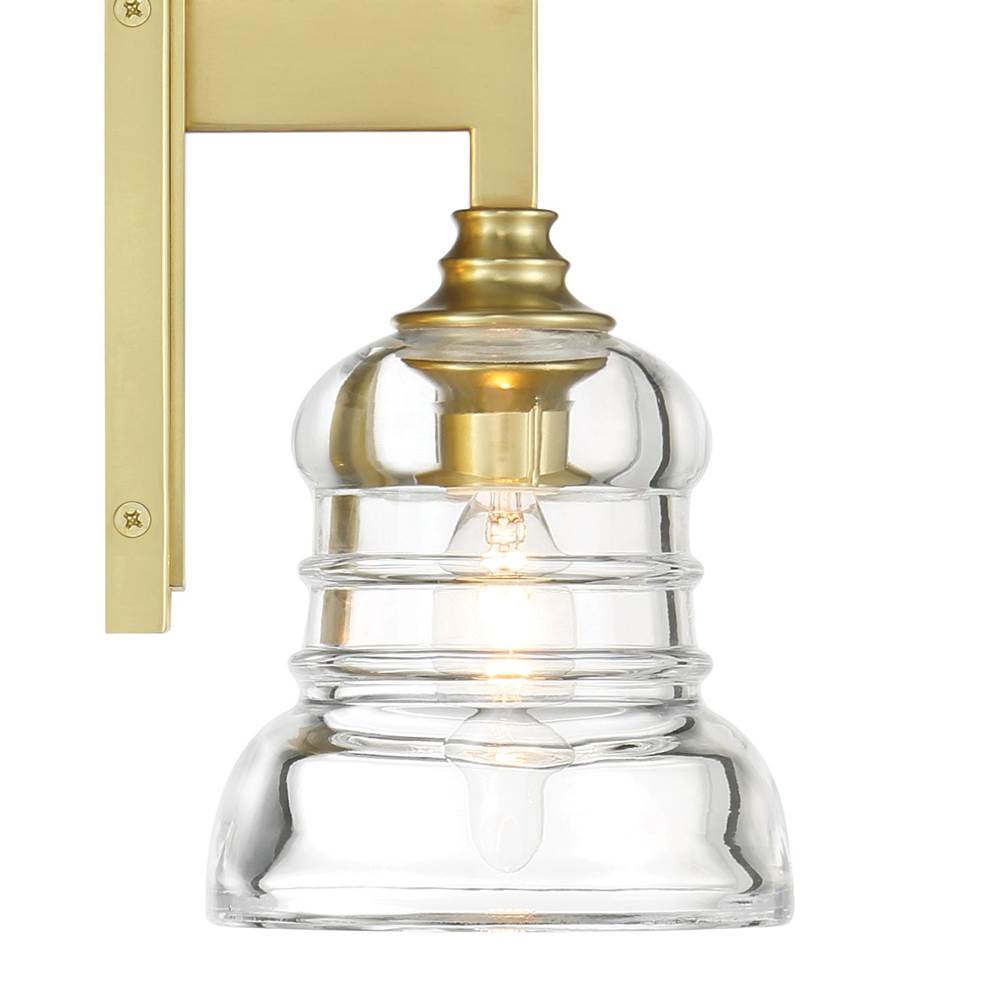 Crystorama GRG-1041-AG Aged Brass Gregory 1 Light Aged Brass Sconce Image 3