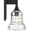 Crystorama GRG-1041-MK Matte Black Gregory 1 Light Matte Black Sconce Image 3