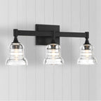 Crystorama GRG-1043-MK Matte Black Gregory 3 Light Matte Black Bathroom Vanity Image 2