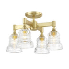 Crystorama GRG-1045-AG Aged Brass Gregory 4 Light Aged Brass Semi Flush Mount Image 1