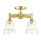 Crystorama GRG-1045-AG Aged Brass Gregory 4 Light Aged Brass Semi Flush Mount Image 5