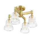 Crystorama GRG-1045-AG Aged Brass Gregory 4 Light Aged Brass Semi Flush Mount Image 4