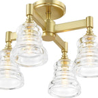 Crystorama GRG-1045-AG Aged Brass Gregory 4 Light Aged Brass Semi Flush Mount Image 3