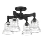 Crystorama Gregory 4 Light Aged Brass Semi Flush Mount