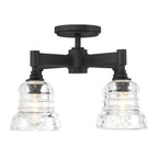 Crystorama GRG-1045-MK Matte Black Gregory 4 Light Matte Black Semi Flush Mount Image 5