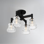 Crystorama GRG-1045-MK Matte Black Gregory 4 Light Matte Black Semi Flush Mount Image 2