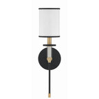 Crystorama HAT-471-BF-VG Black Forged,Vibrant Gold Hatfield 1 Light Black Forged  Plus  Vibrant Gold Wall Mount Image 6