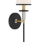 Crystorama HAT-471-BF-VG Black Forged,Vibrant Gold Hatfield 1 Light Black Forged  Plus  Vibrant Gold Wall Mount Image 5