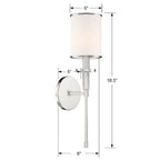 Crystorama HAT-471-PN Polished Nickel Hatfield 1 Light Polished Nickel Wall Mount Image 2