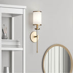 Crystorama Hatfield 1 Light Black Forged  Plus  Vibrant Gold Wall Mount