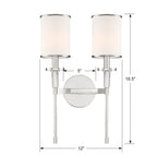 Crystorama Hatfield 2 Light Black Forged  Plus  Vibrant Gold Wall Mount