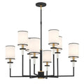 Crystorama HAT-478-BF-VG Black Forged,Vibrant Gold Hatfield 8 Light Black Forged Plus Vibrant Gold Chandelier Image 1