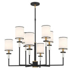 Crystorama HAT-478-BF-VG Black Forged,Vibrant Gold Hatfield 8 Light Black Forged Plus Vibrant Gold Chandelier Image 1