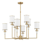 Crystorama Hatfield 8 Light Black Forged Plus Vibrant Gold Chandelier