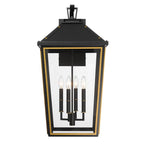 Crystorama HAW-604-MK-TG Matte Black,Textured Gold Hawkins 4 Light Matte Black Plus Textured Gold Outdoor Sconce Image 5