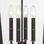 Crystorama HAW-604-MK-TG Matte Black,Textured Gold Hawkins 4 Light Matte Black Plus Textured Gold Outdoor Sconce Image 3