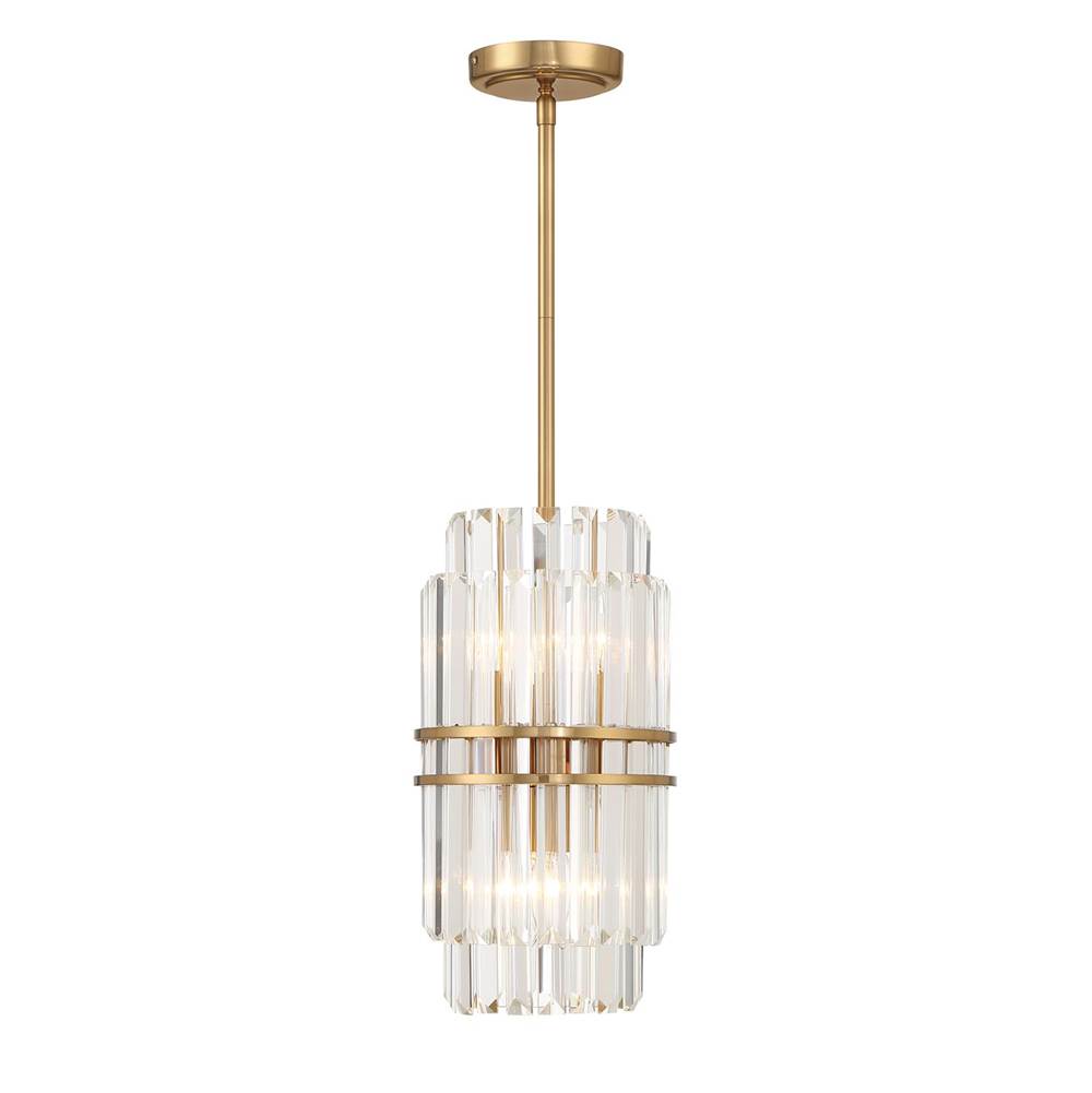 Crystorama HAY-1401-AG Aged Brass Hayes 4 Light Aged Brass Pendant Image 7