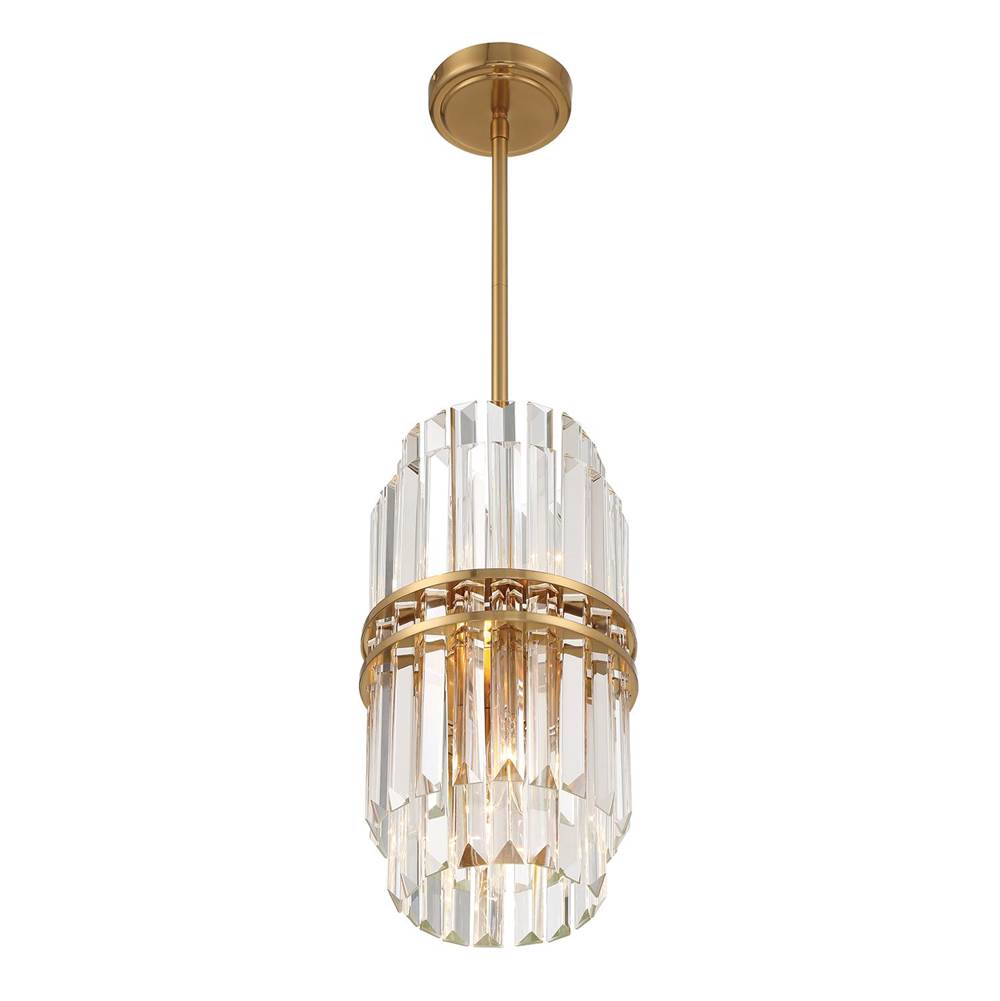 Crystorama HAY-1401-AG Aged Brass Hayes 4 Light Aged Brass Pendant Image 6