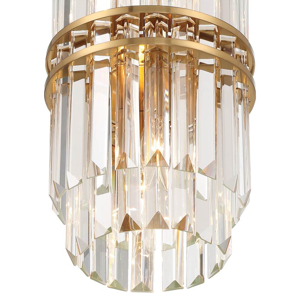Crystorama HAY-1401-AG Aged Brass Hayes 4 Light Aged Brass Pendant Image 5