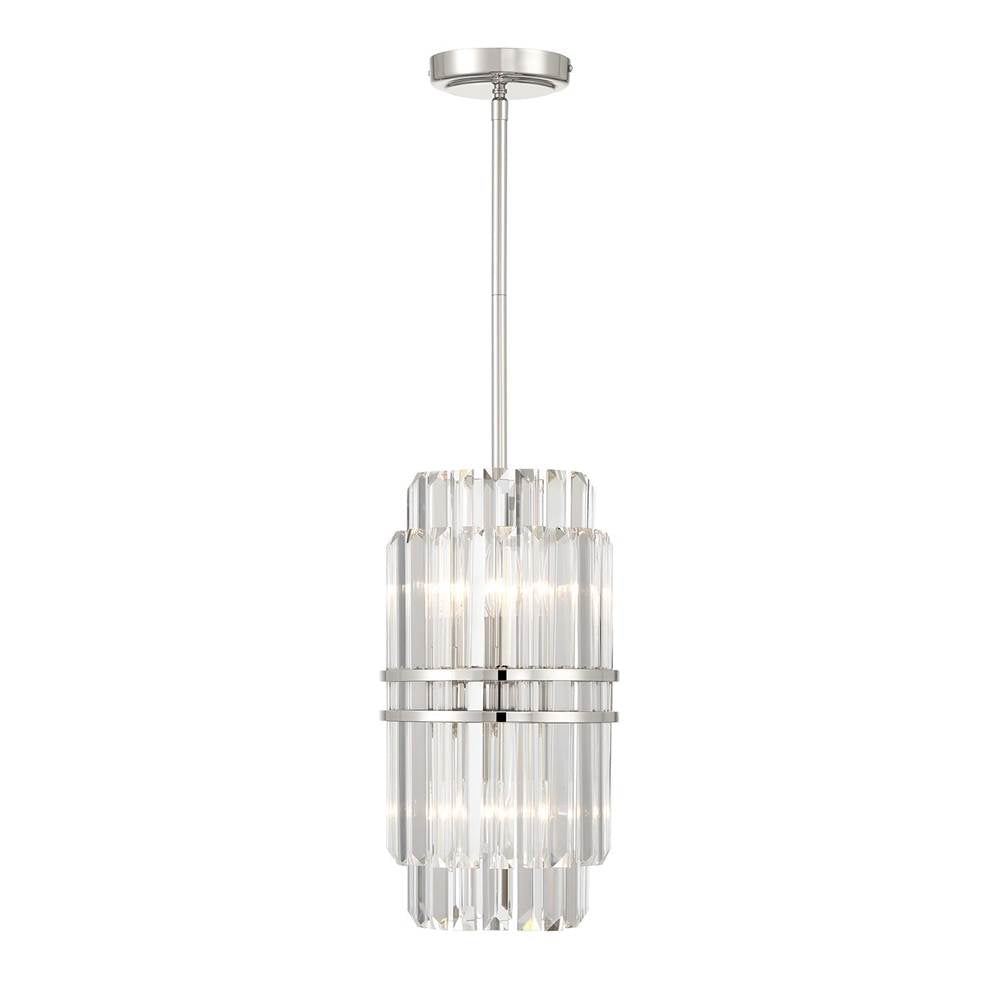 Crystorama HAY-1401-PN Polished Nickel Hayes 4 Light Polished Nickel Pendant Image 7