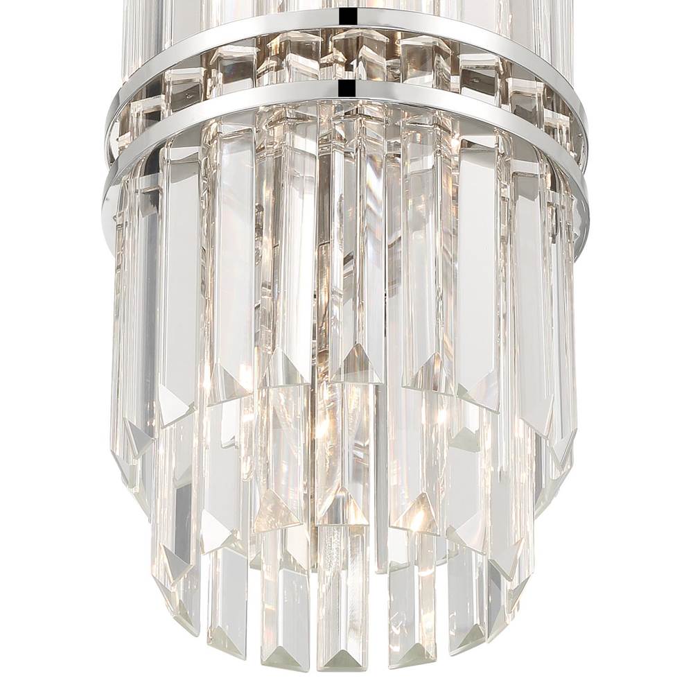 Crystorama HAY-1401-PN Polished Nickel Hayes 4 Light Polished Nickel Pendant Image 5